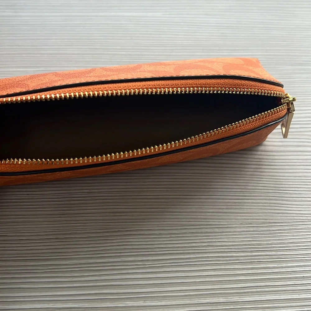 Coach Signature Orange pencil case